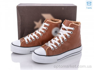 Купить Кеди жіночі ZCV013 C.nverse коричневий