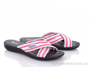 Купить Шльопанці жіночі Ж025-2 біло-рожевий Waldem білий