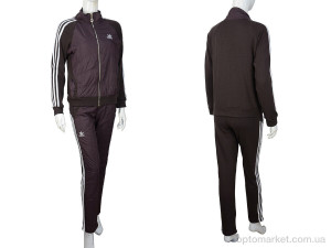 Спортивний костюм жіночі Ж433 (04272) brown флис A.idas коричневий  оптом от Optomarket