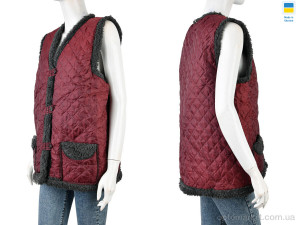 Жилетка жіночі Жилетка бордово-сірий LiBang бордовий  оптом от Optomarket