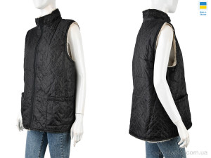 Жилетка жіночі Жилетка замок чорно-білий LiBang чорний  оптом от Optomarket