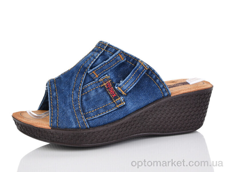 Купить Шльопанці жіночі 0001-2 синій Flex синій, фото 2
