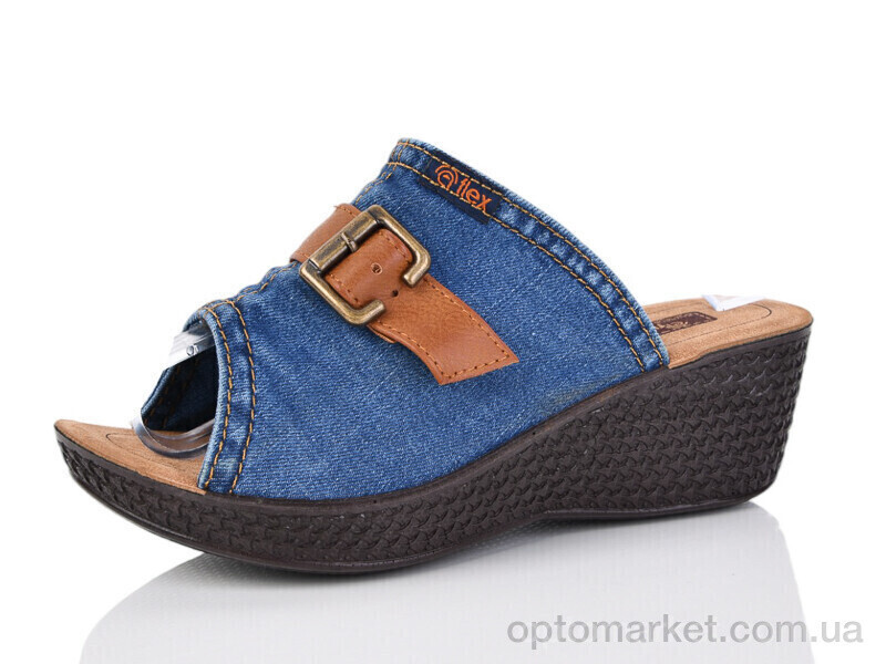 Купить Шльопанці жіночі 0001-3 синій Flex синій, фото 2