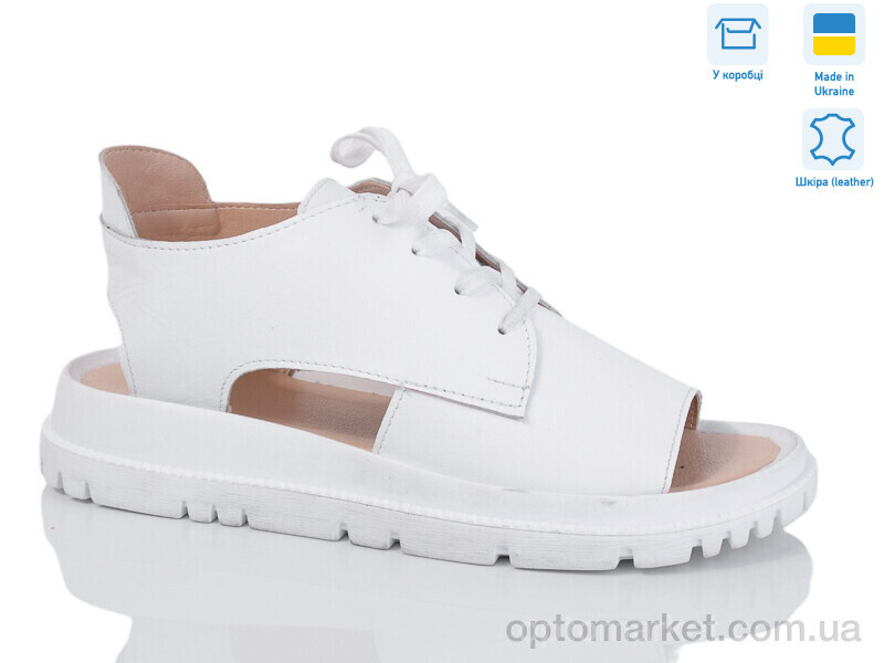 Купить Босоніжки жіночі 002-5 біла шкіра Lena білий, фото 2