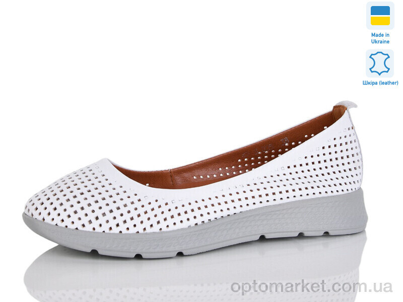 Купить Балетки жіночі 005-1 Amir білий, фото 2