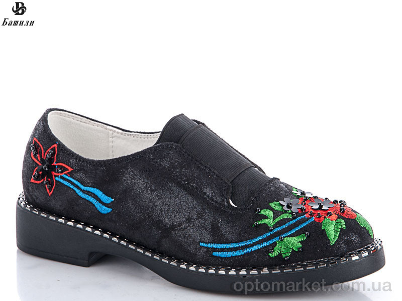 Купить Туфлі дитячі 006-53 black Башили чорний, фото 2