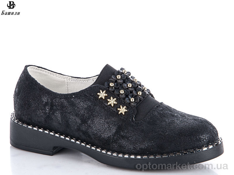 Купить Туфлі дитячі 006-6 black Башили чорний, фото 2