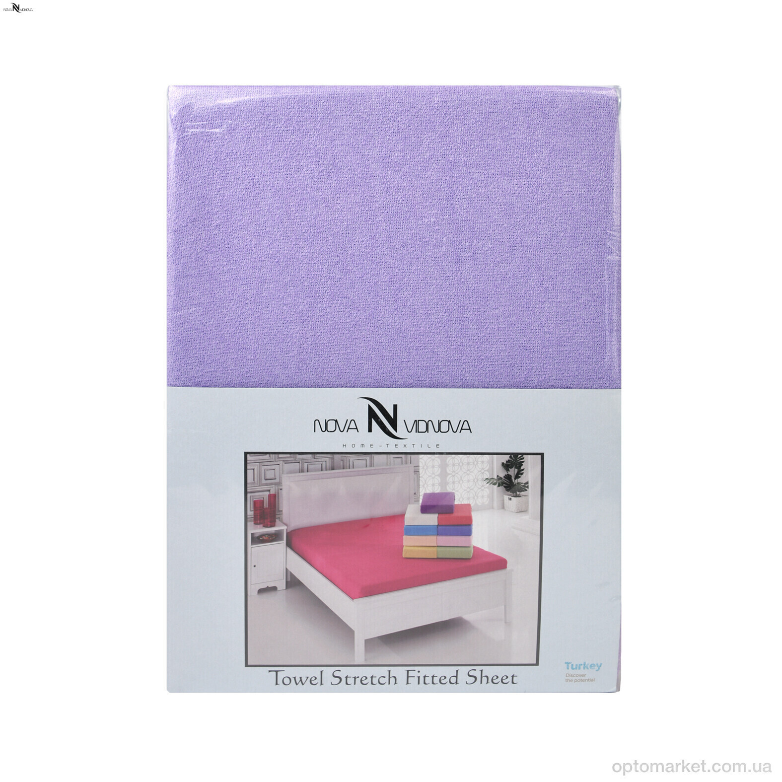 Купить Постільна білизна унісекс 01-1 Простирало МАХРОВЕ (100x200)+одна наволочка(50x70) фіолетовий NOVA VIDNOVA фіолетовий, фото 5
