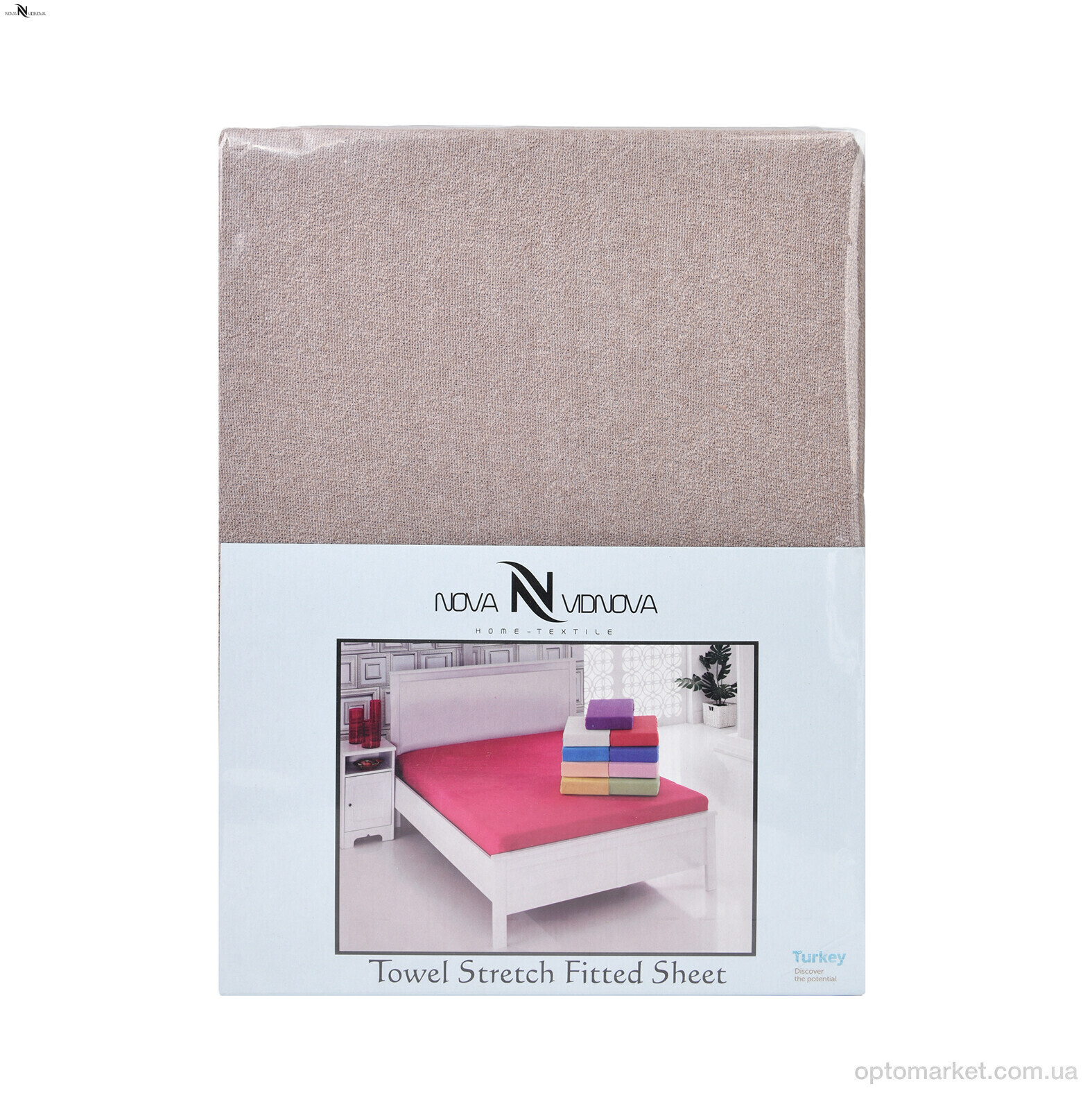 Купить Постільна білизна унісекс 01-3 Простирало МАХРОВЕ (100x200)+одна наволочка(50x70) бежевий NOVA VIDNOVA бежевий, фото 5