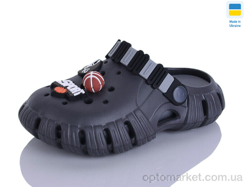 Купить Крокси дитячі 012 графіт-т.сірий Gipanis сірий, фото 2