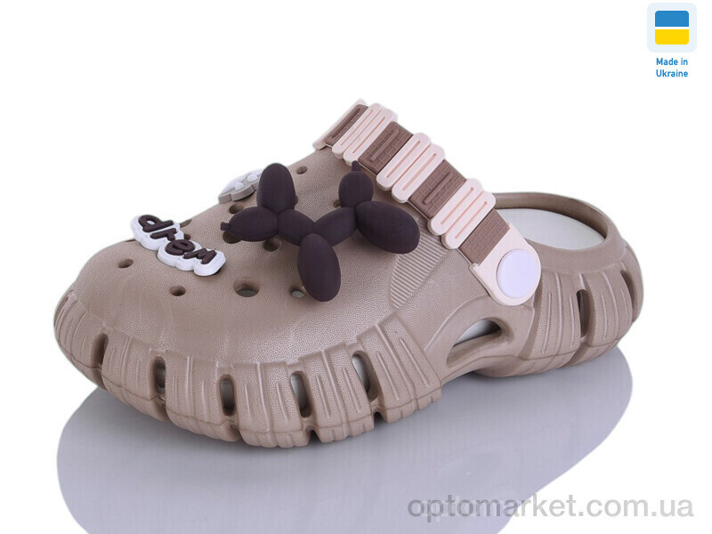 Купить Крокси дитячі 012 мокко-кремовий Gipanis коричневий, фото 2