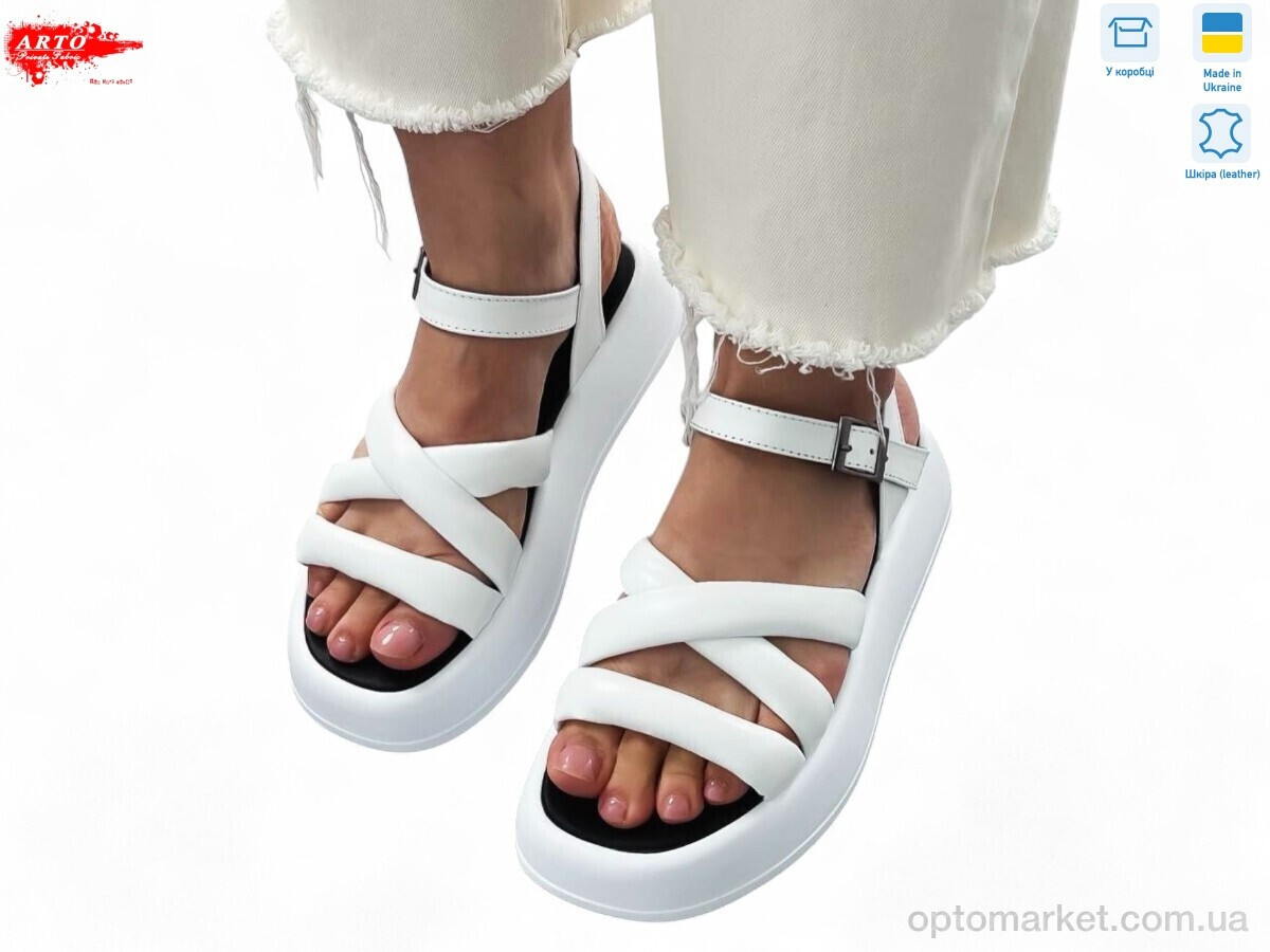 Купить Босоніжки жіночі 0160 б.ш. ARTO білий, фото 5