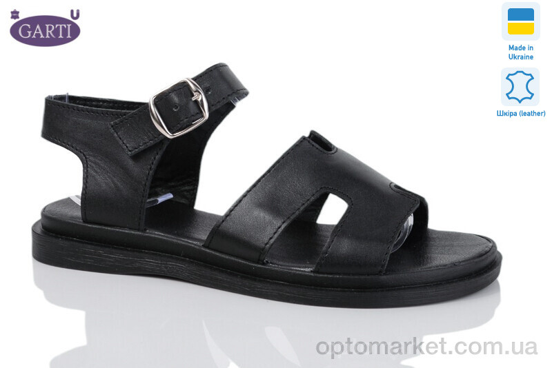Купить Босоніжки жіночі 0194 чорна шкіра Garti чорний, фото 2