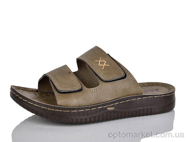 Купить Шльопанці чоловічі 020-4 ALC коричневий, фото 2