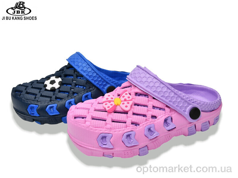 Купить Крокси дитячі 02A-6301 lilac-navy mix Jibukang мікс, фото 2