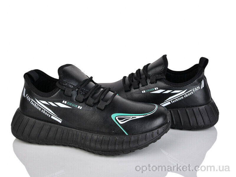 Купить Кросівки унісекс 0357-8 Zoegor чорний, фото 2