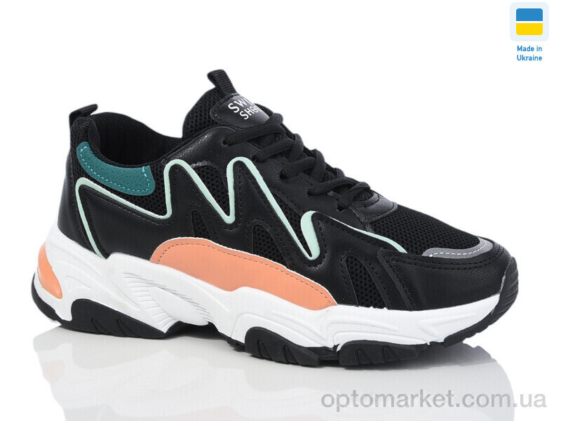 Купить Кросівки жіночі 075-5 Swin чорний, фото 2