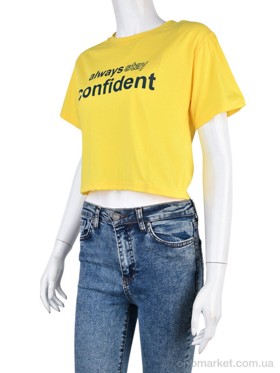 Купить Футболка жіночі 08789-9-1 yellow Geen жовтий, фото 4