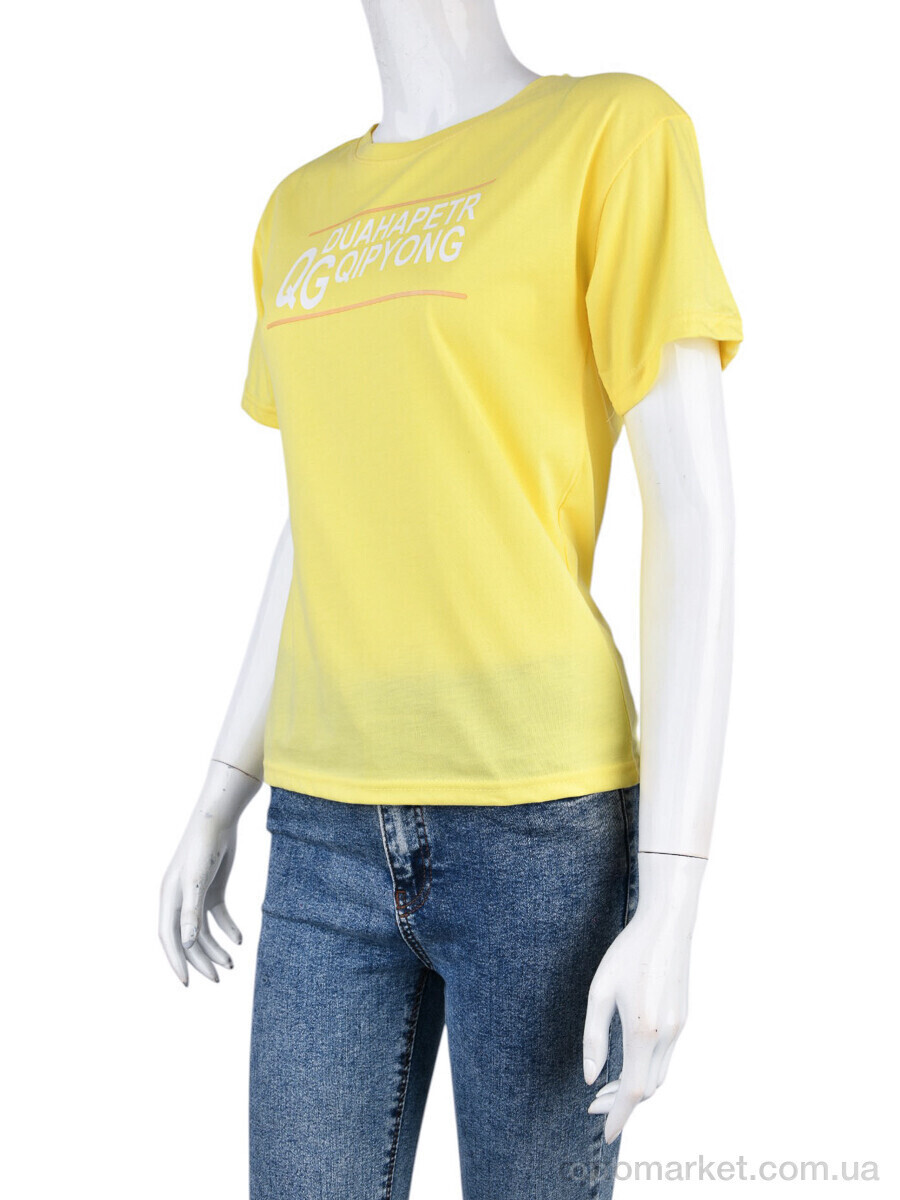 Купить Футболка жіночі 08789-9 yellow Geen жовтий, фото 4
