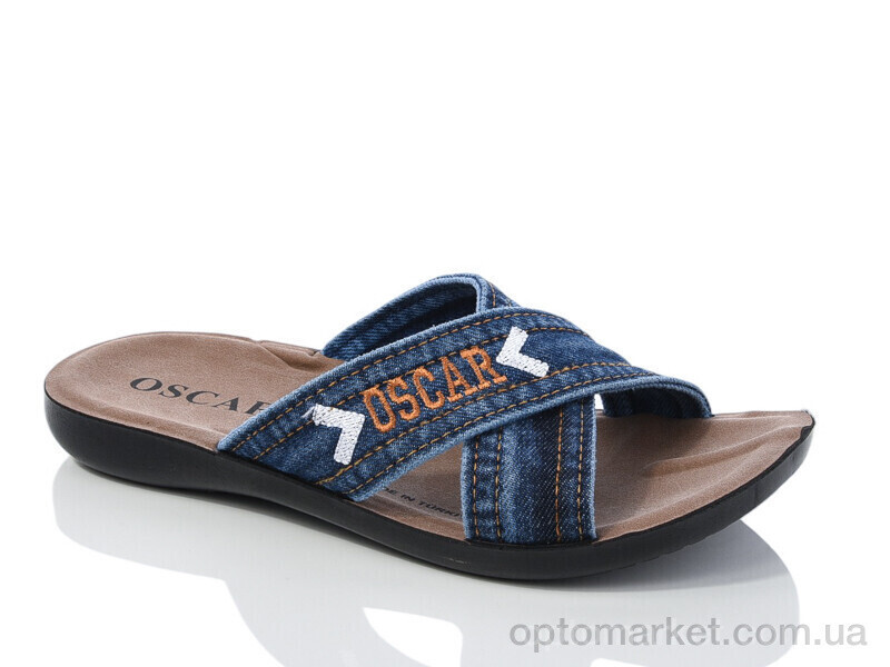 Купить Шльопанці чоловічі 1 синій Oscar синій, фото 2