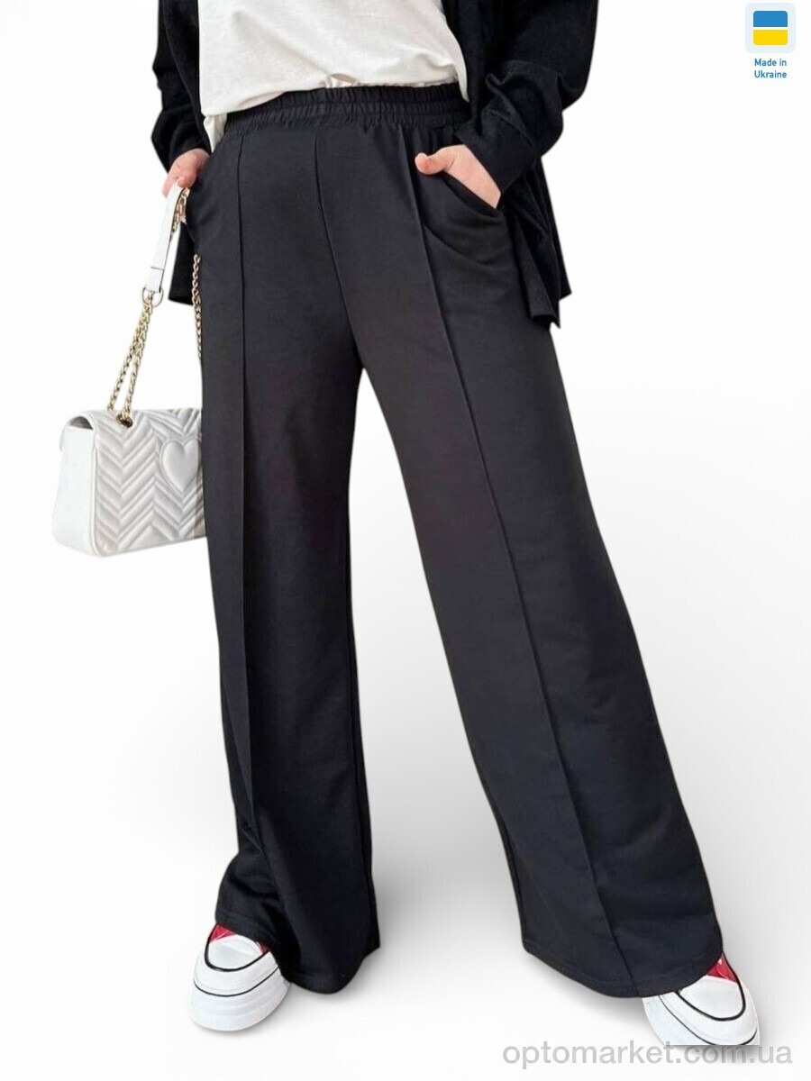 Купить Спортивні штаны жіночі 10-1 чорний Sport style чорний, фото 2