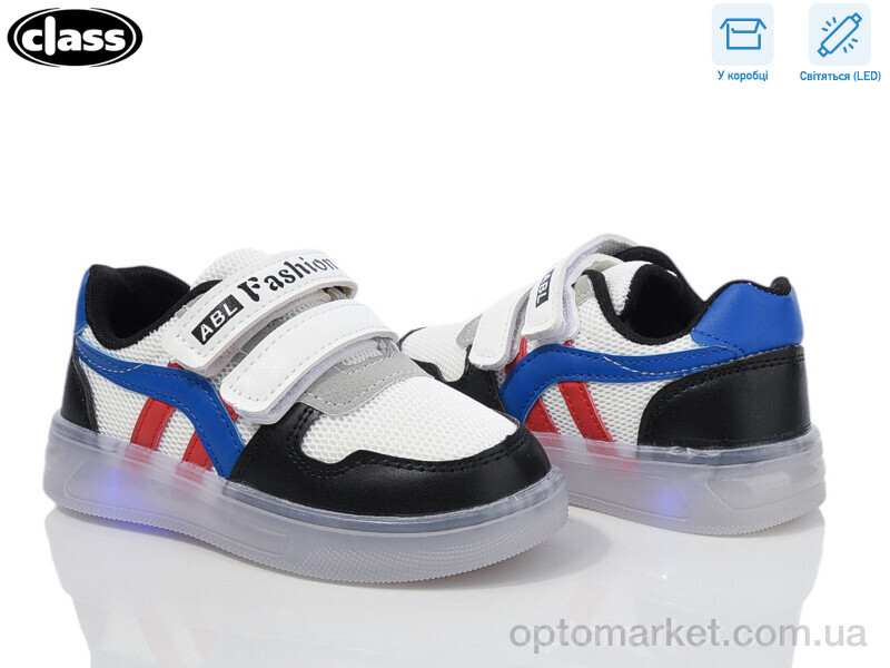 Купить Кросівки дитячі 10-3 black LED Toobaco білий, фото 2