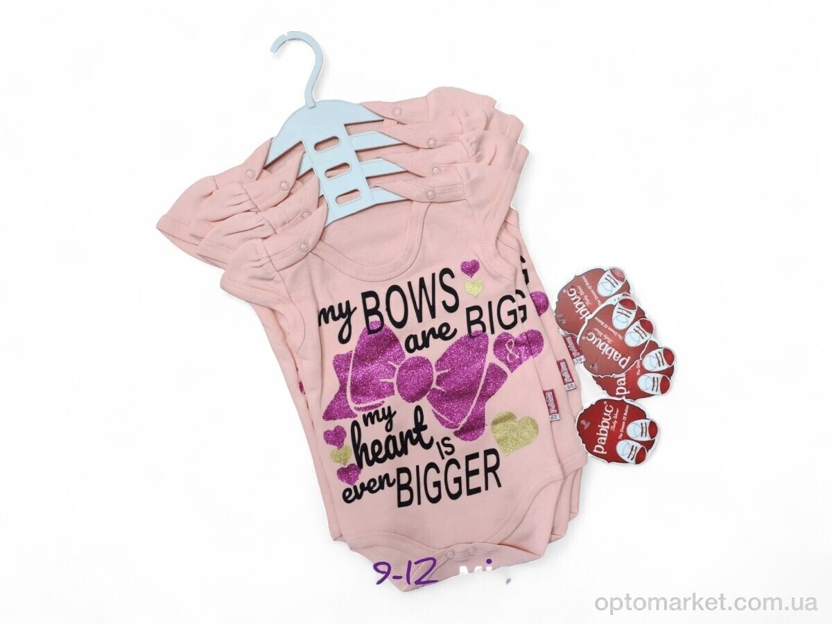 Купить Боді дитячі 1001 пудра Pabbuc рожевий, фото 2