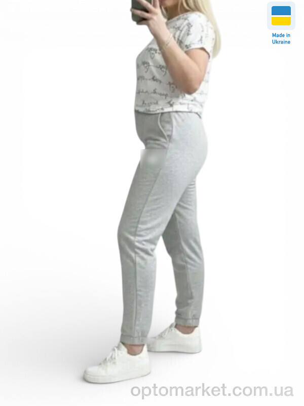 Купить Спортивні штаны жіночі 10055-1PU св.сірий P.ma сірий, фото 3