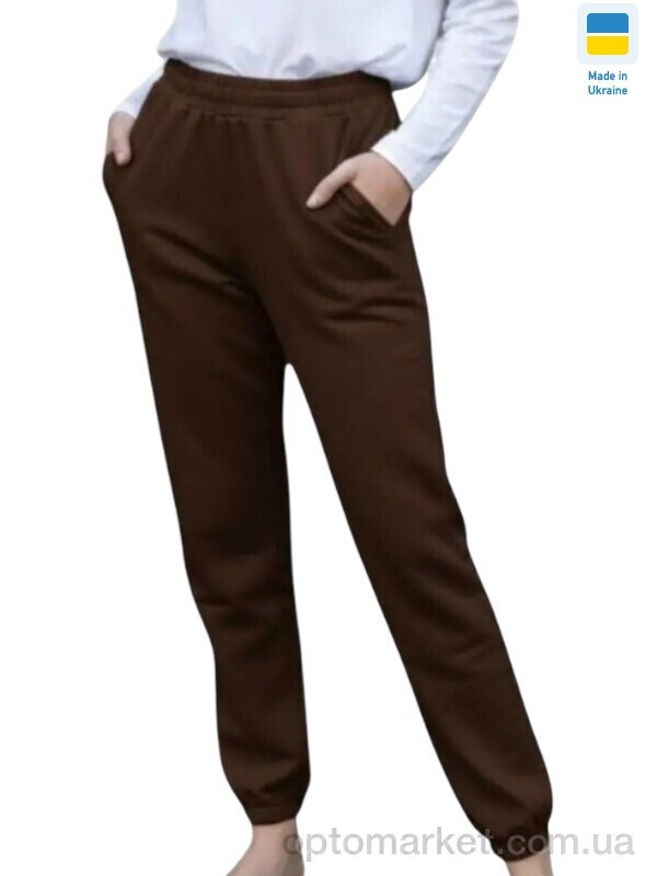Купить Спортивні штаны жіночі 10055 шоколад Sport style коричневий, фото 2