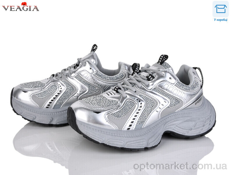 Купить Кросівки жіночі 10088-3 FAN срібний, фото 2