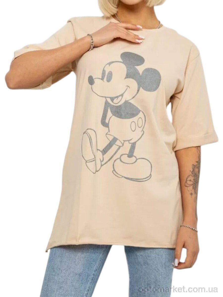 Купить Футболка жіночі 1023 бежевий Massmag бежевий, фото 3