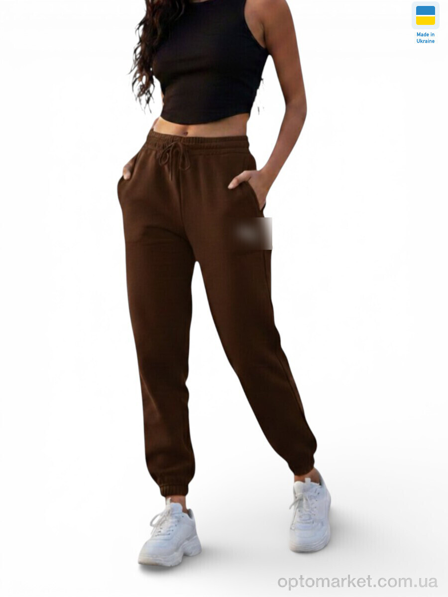 Купить Спортивні штаны жіночі 10231PU шоколад P.ma коричневий, фото 3