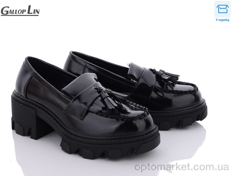 Купить Туфлі жіночі 105 чорний Gallop Lin чорний, фото 2