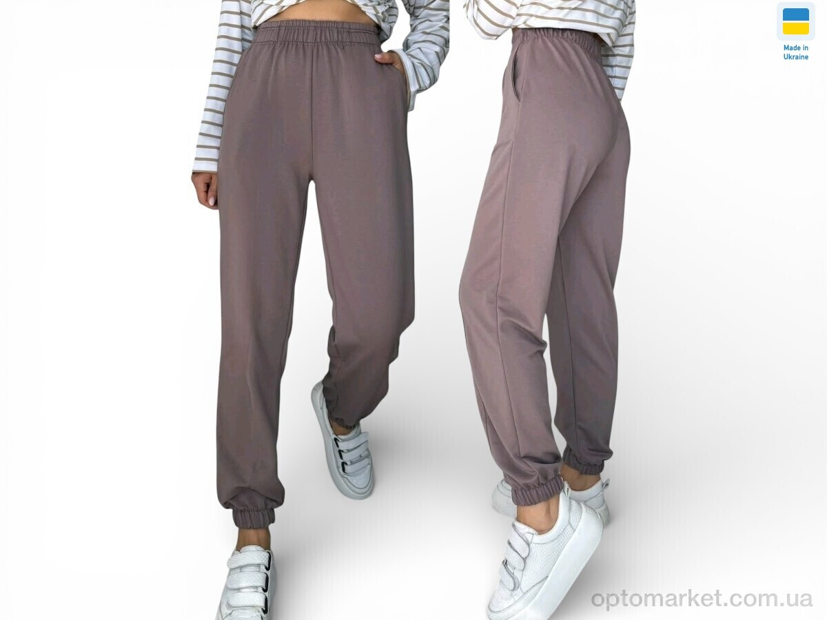 Купить Спортивні штаны жіночі 1055 моко Sport style коричневий, фото 2