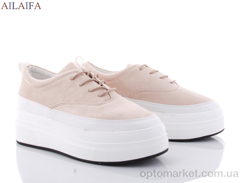 Купить Туфли женские 1101-6 пена Ailaifa бежевый, фото 2