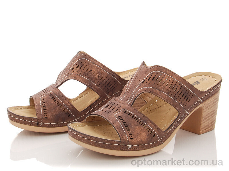 Купить Шльопанці жіночі 111-L14304-23 KunChi бронзовий, фото 2