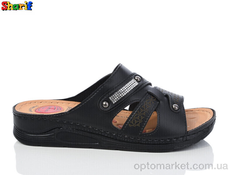 Купить Шльопанці жіночі 1135-3 Serra чорний, фото 2