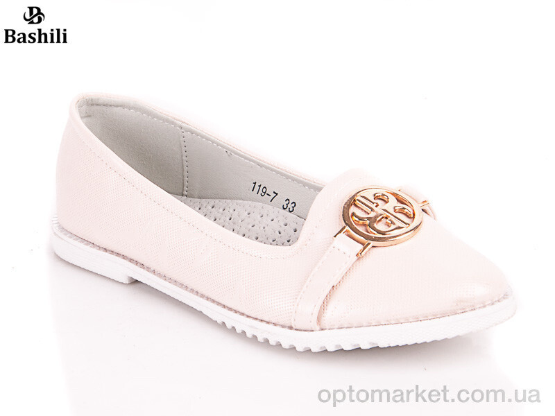 Купить Балетки дитячі 119-7 beige Башили бежевий, фото 2