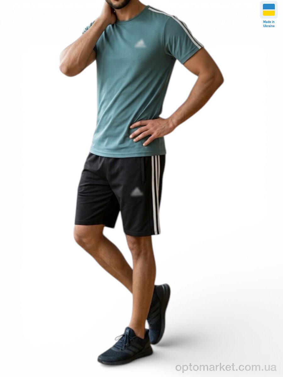 Купить Спортивний костюм чоловічі 11AD бірюза A.idas блакитний, фото 3