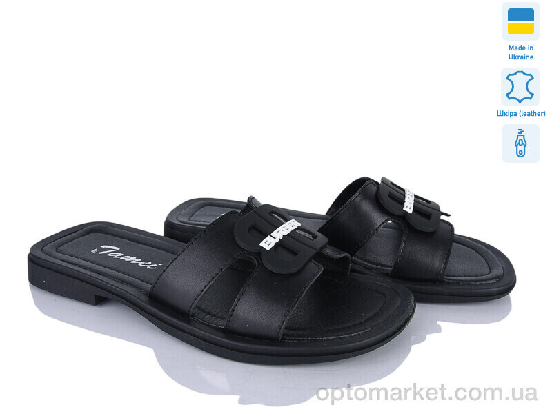 Купить Шльопанці жіночі 1207-12 Tamei чорний, фото 2