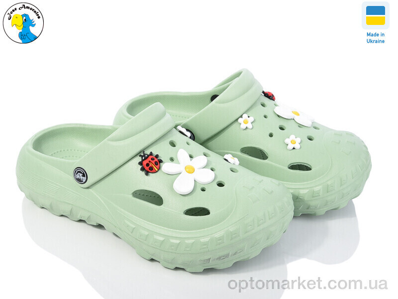 Купить Крокси жіночі 124054 зелений Jose Amorales зелений, фото 2