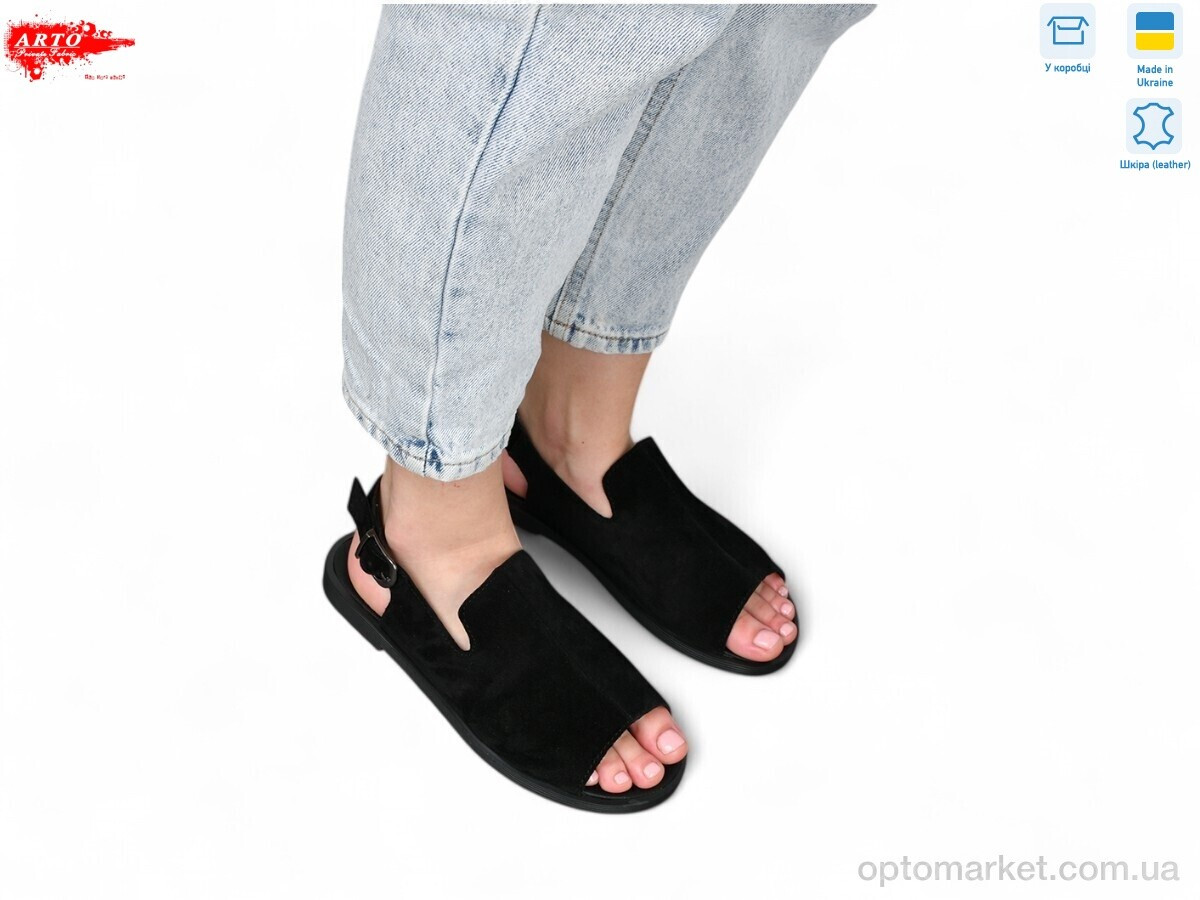 Купить Босоніжки жіночі 125 ч.з. ARTO чорний, фото 5