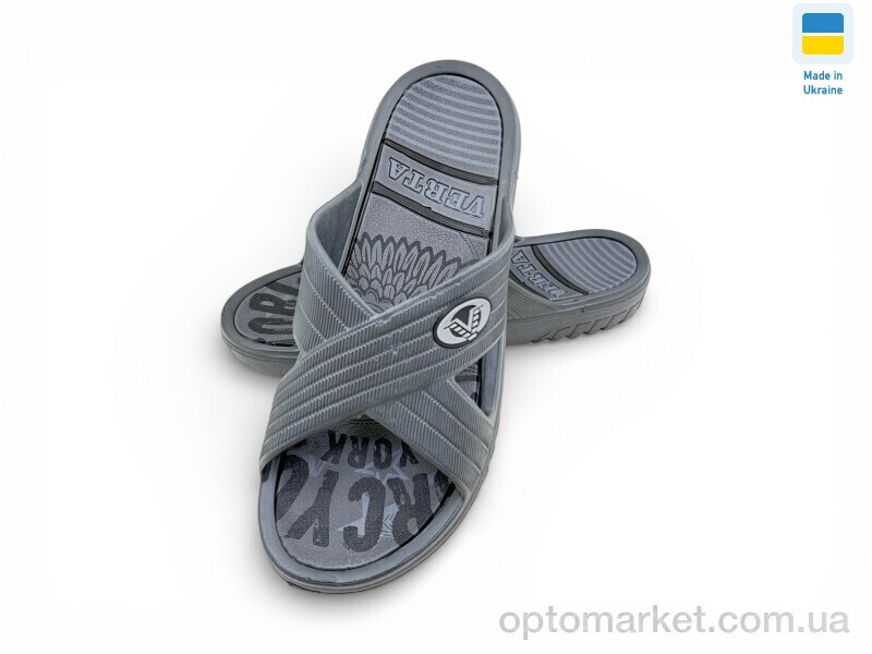 Купить Шльопанці чоловічі 12X сірий Verta сірий, фото 2