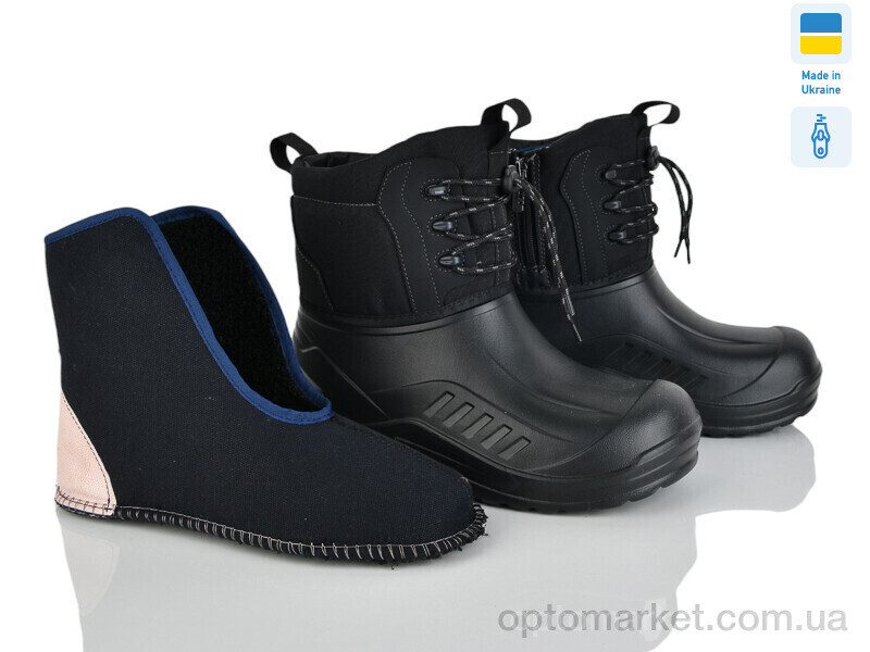 Купить Чоботи з піни чоловічі 138 чорний Dago чорний, фото 2