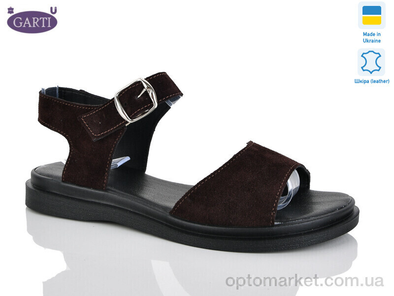 Купить Босоніжки жіночі 140 корич замш Garti коричневий, фото 2