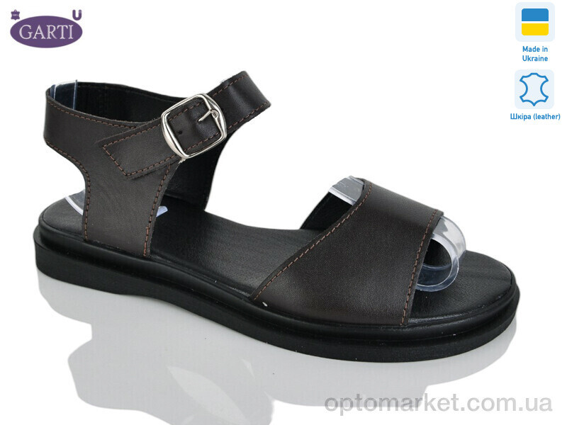 Купить Босоніжки жіночі 140 коричнева шкіра Garti коричневий, фото 2