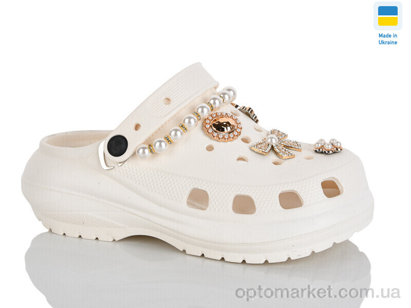 Купить Крокси жіночі 1410-3 шампань Progress бежевий, фото 2