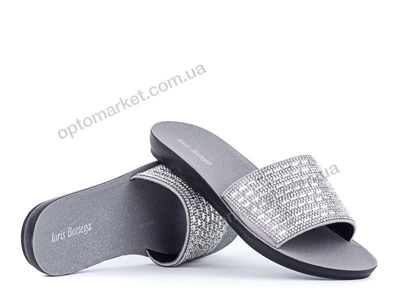 Купить Шлепки женские 141618 Loris Bottega серебряный, фото 2
