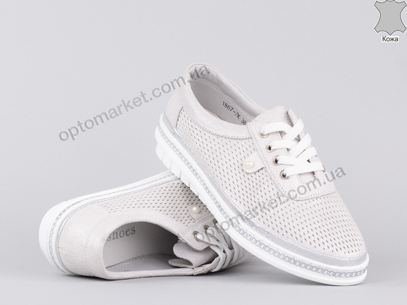 Купить Мокасины женские 142255 Allshoes серебряный, фото 2