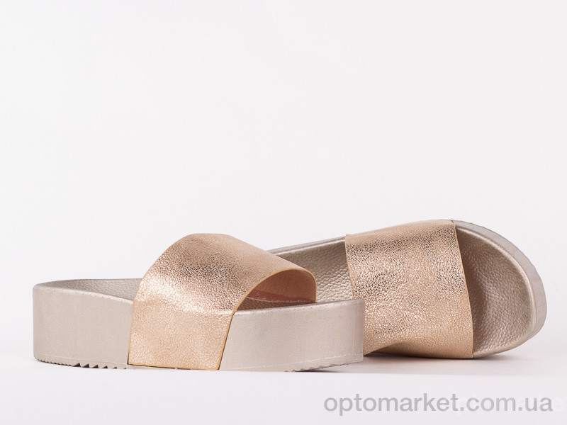 Купить Шлепки женские 143890 Sopra золотой, фото 2
